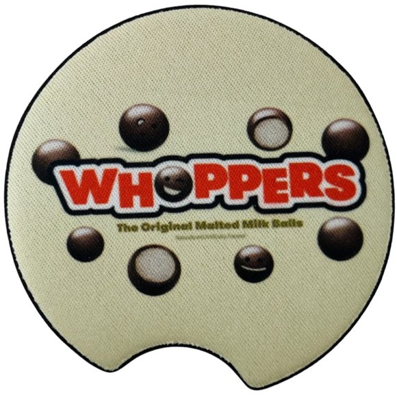 Car Coasters Whoppers Chocolate Candy Bar Snack Junk Food Set of 2 Neoprene - Picture 3 of 9